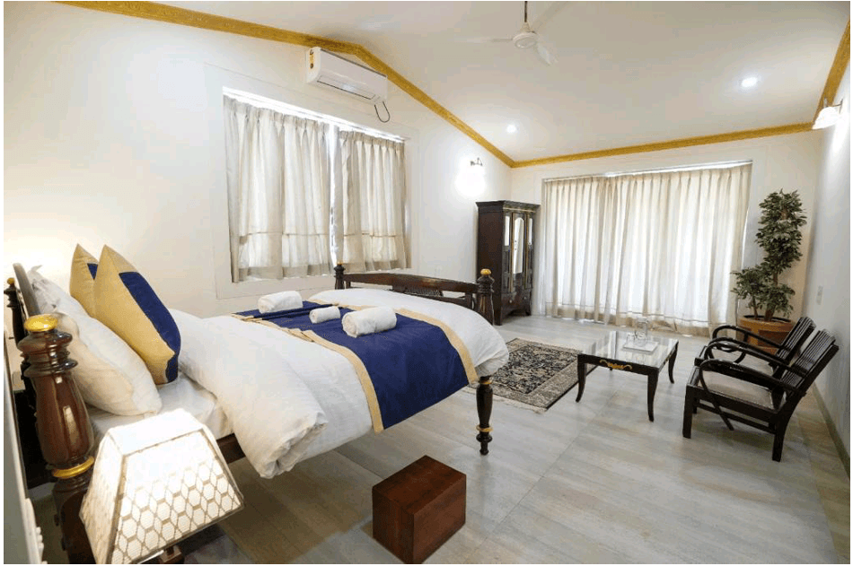 Exotic Oasis Villa gallery image Spacious Living Room in Near Mapro Garden, Mahabaleshwar